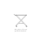 Fällbar vagn i transparent akrylkristall 2 brickor - Aristocles Viadurini