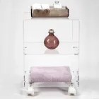 Objektvagn med plexiglashjul Tillverkad i Italien - Rudolf Viadurini