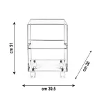 Objektvagn med plexiglashjul Tillverkad i Italien - Rudolf Viadurini