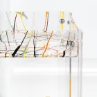 Matvagn i transparent plexiglas Tillverkad i Italien - Galatius Viadurini