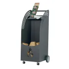 Metallträvagn med hylla och 4 hjul Tillverkad i Italien - Geco Viadurini