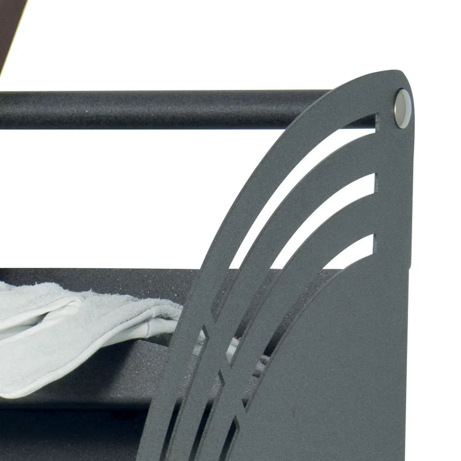 Metallträvagn med hylla och 4 hjul Tillverkad i Italien - Geco Viadurini