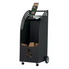 Metallträvagn med hylla och 4 hjul Tillverkad i Italien - Geco Viadurini