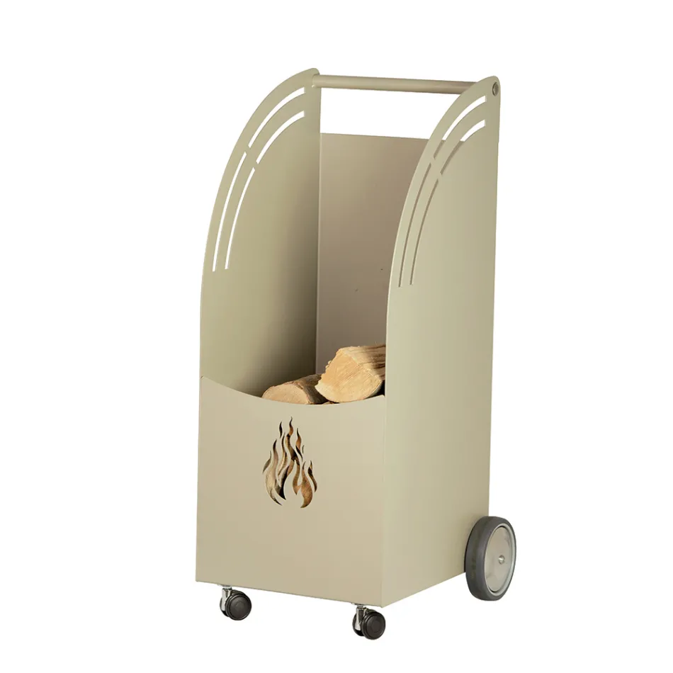 Metallträvagn med 4 hjul Made in Italy - Nyckelpiga Viadurini