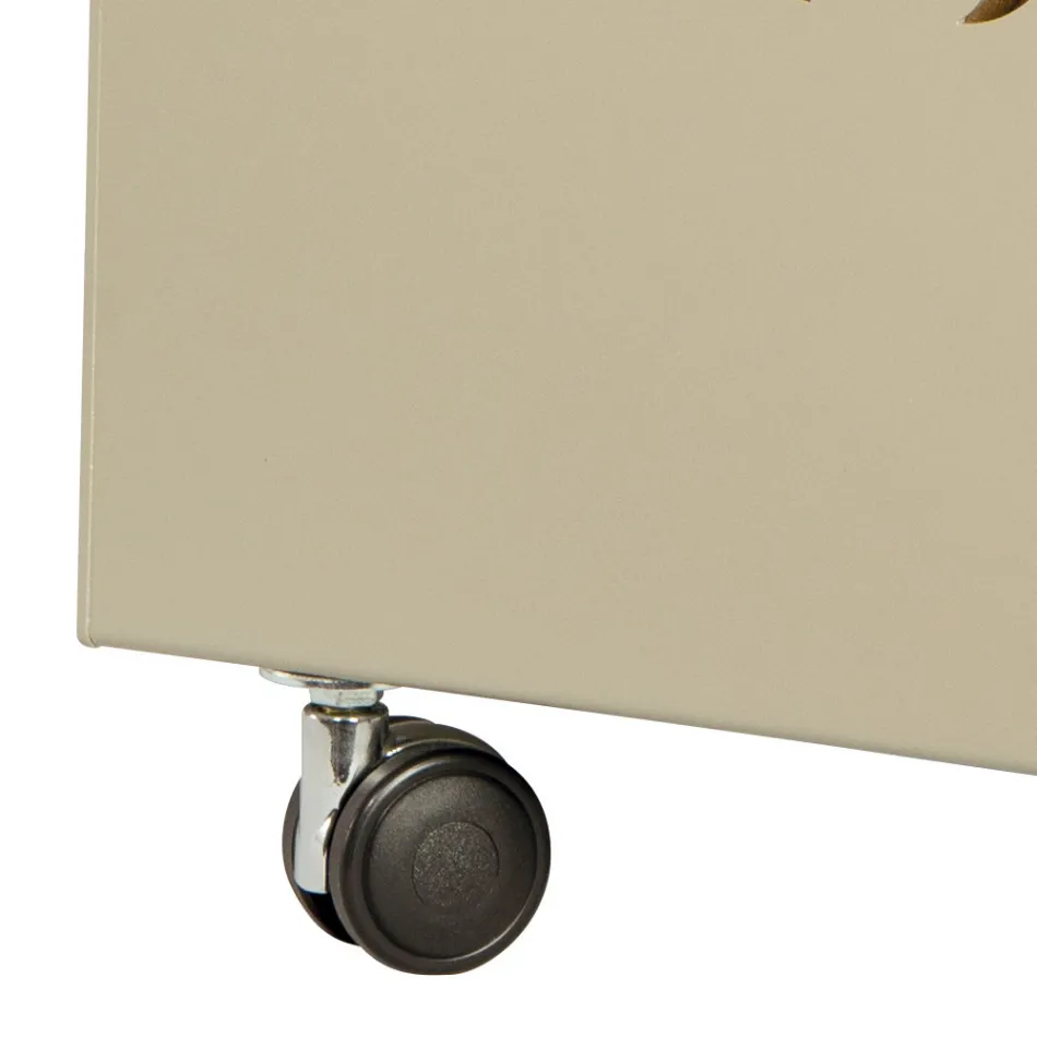 Metallträvagn med 4 hjul Tillverkad i Italien - Coccinella Viadurini