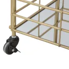 Matvagn med järnstruktur guldfinish - Viviana Viadurini