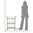 Matvagn med järnstruktur guldfinish - Viviana Viadurini