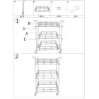 Matvagn med järnstruktur guldfinish - Viviana Viadurini