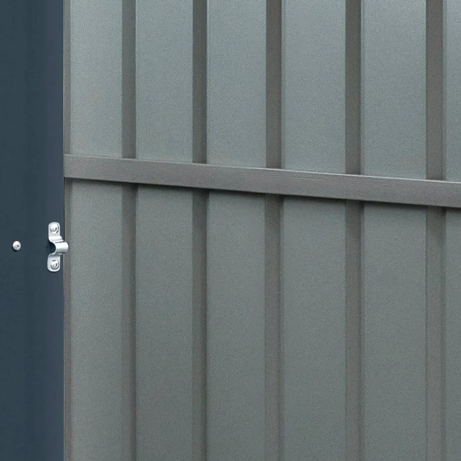 Antracitplåt Lean-To Trädgårdsbod med gångjärnsdörr - Cucciolo Viadurini