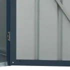 Antracitplåt Lean-To Trädgårdsbod med gångjärnsdörr - Cucciolo Viadurini