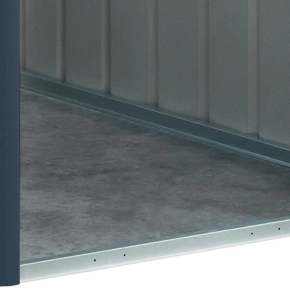 Antracitplåt Lean-To Trädgårdsbod med gångjärnsdörr - Cucciolo Viadurini