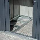 Antracitplåt Lean-To Trädgårdsbod med gångjärnsdörr - Cucciolo Viadurini