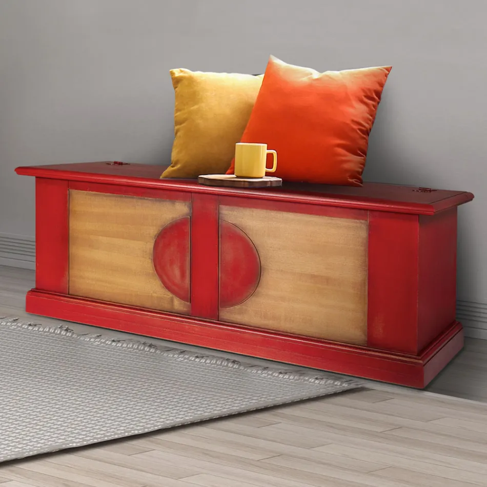 Kista i fanerat trä med olika ytbehandlingar tillverkad i Italien - Krishna Viadurini