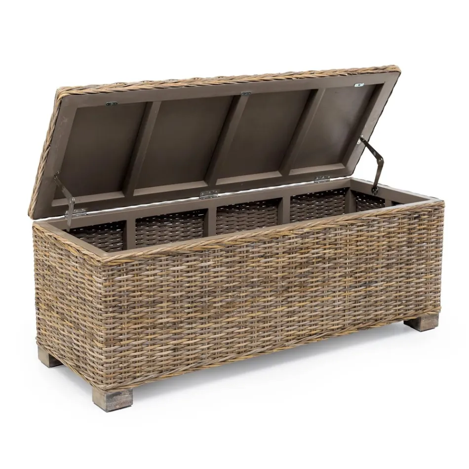 Utomhuslåda i naturfiber av Kubù - Nogitsune Viadurini