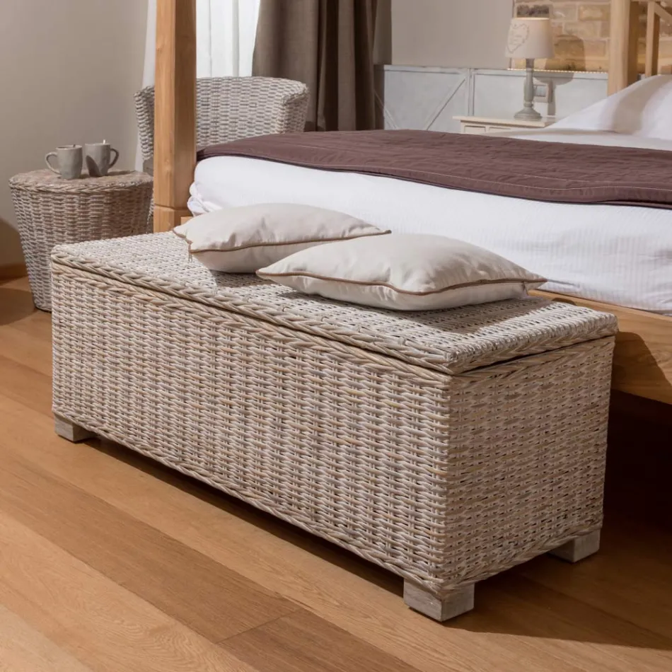 Utomhuslåda i naturfiber av Kubù - Nogitsune Viadurini