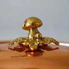 Handtinnad koppargryta, lock och välvd handtag 28 cm - Mariagiu Viadurini