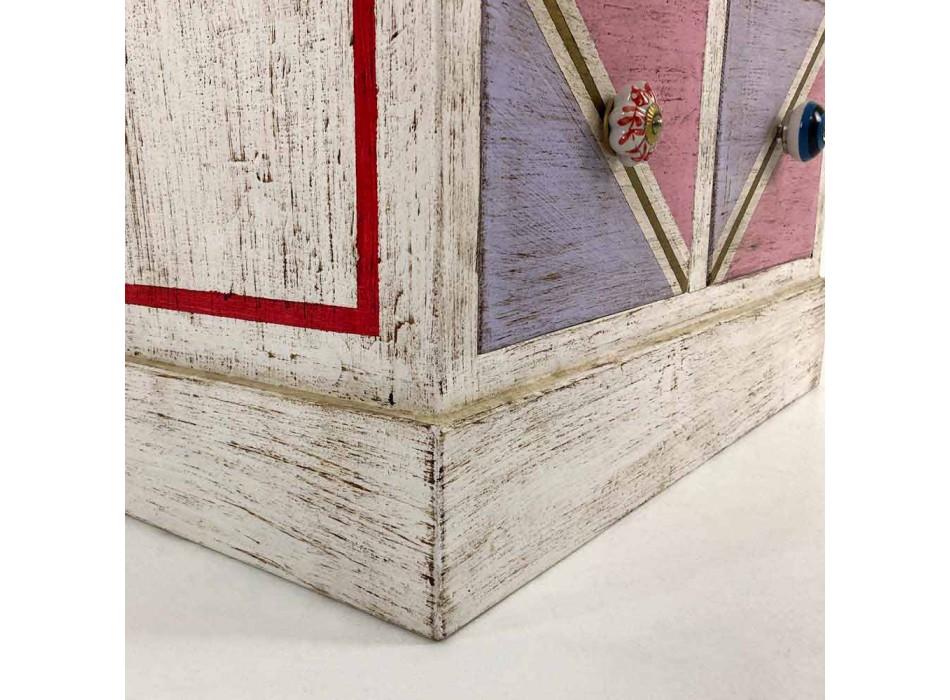 Handgjorda byrå med färgade lådor tillverkade i Italien - Brighella Viadurini