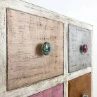 Hantverk byrå i massivt trä med 9 lådor tillverkad i Italien - Pierrot Viadurini