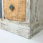 Hantverk byrå i massivt trä med 9 lådor tillverkad i Italien - Pierrot Viadurini