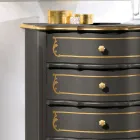 Sovrumsbyrå med 5 klassiska trälådor Tillverkad i Italien - Leonor Viadurini