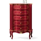 Sovrumsbyrå med 5 klassiska trälådor Tillverkad i Italien - Leonor Viadurini