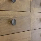 Byrå i mangoträ med 6 lådor med vintagedesign - Desiderio Viadurini