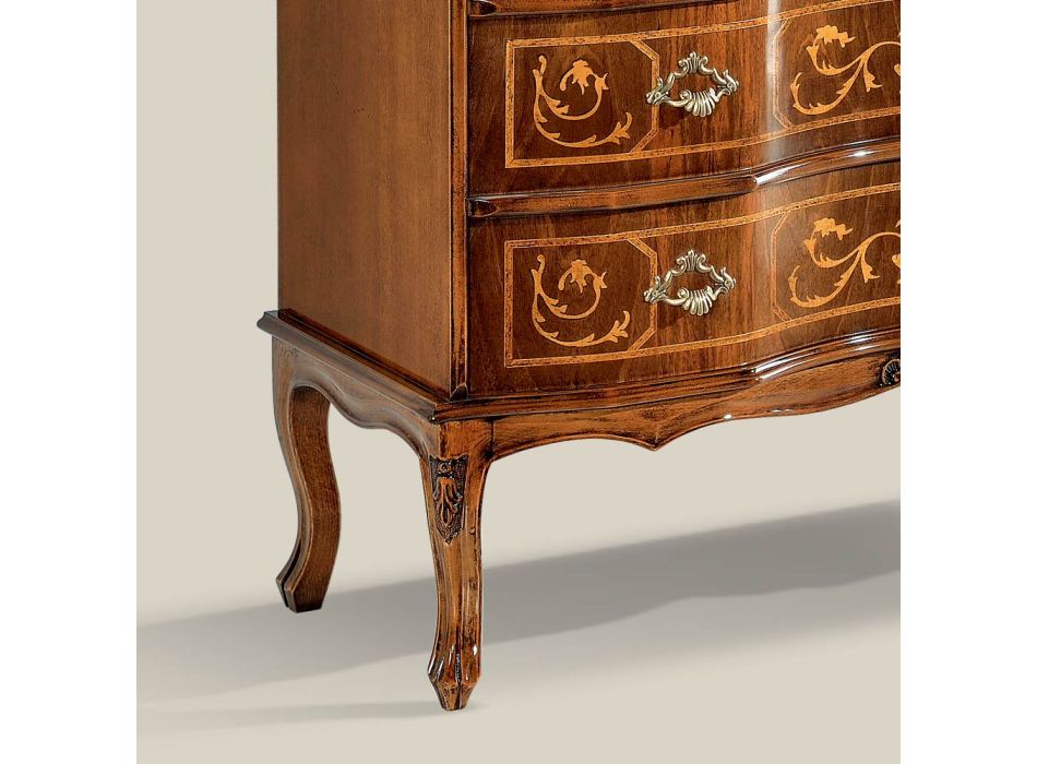 Kommod i klassisk stil i trä med 3 lådor Tillverkad i Italien - Elegant Viadurini