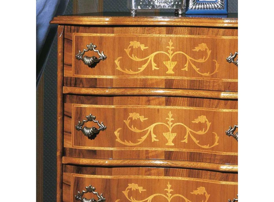 Kommod i klassisk stil i trä med lådor tillverkad i Italien - Elegant Viadurini
