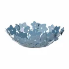 Mittstycke med blommor i lerjärn, vitt eller blått - Marken Viadurini