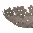 Mittstycke med blommor i lerjärn, vitt eller blått - Marken Viadurini