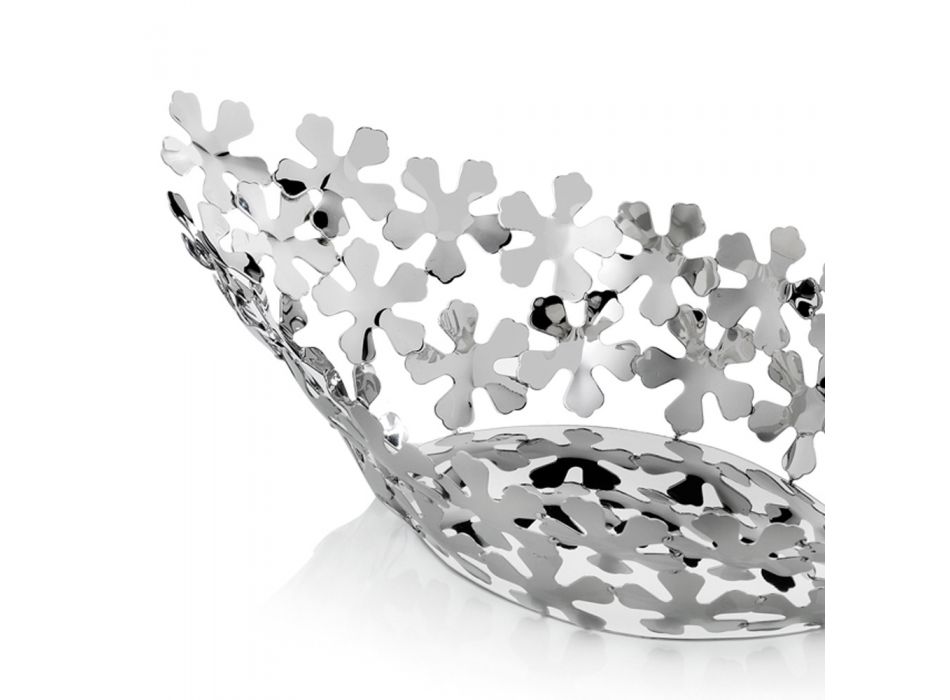Silvermetalldesign mittpunkt med lyxiga blomsterdekorationer - Megghy Viadurini
