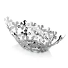 Silvermetalldesign mittpunkt med lyxiga blomsterdekorationer - Megghy Viadurini