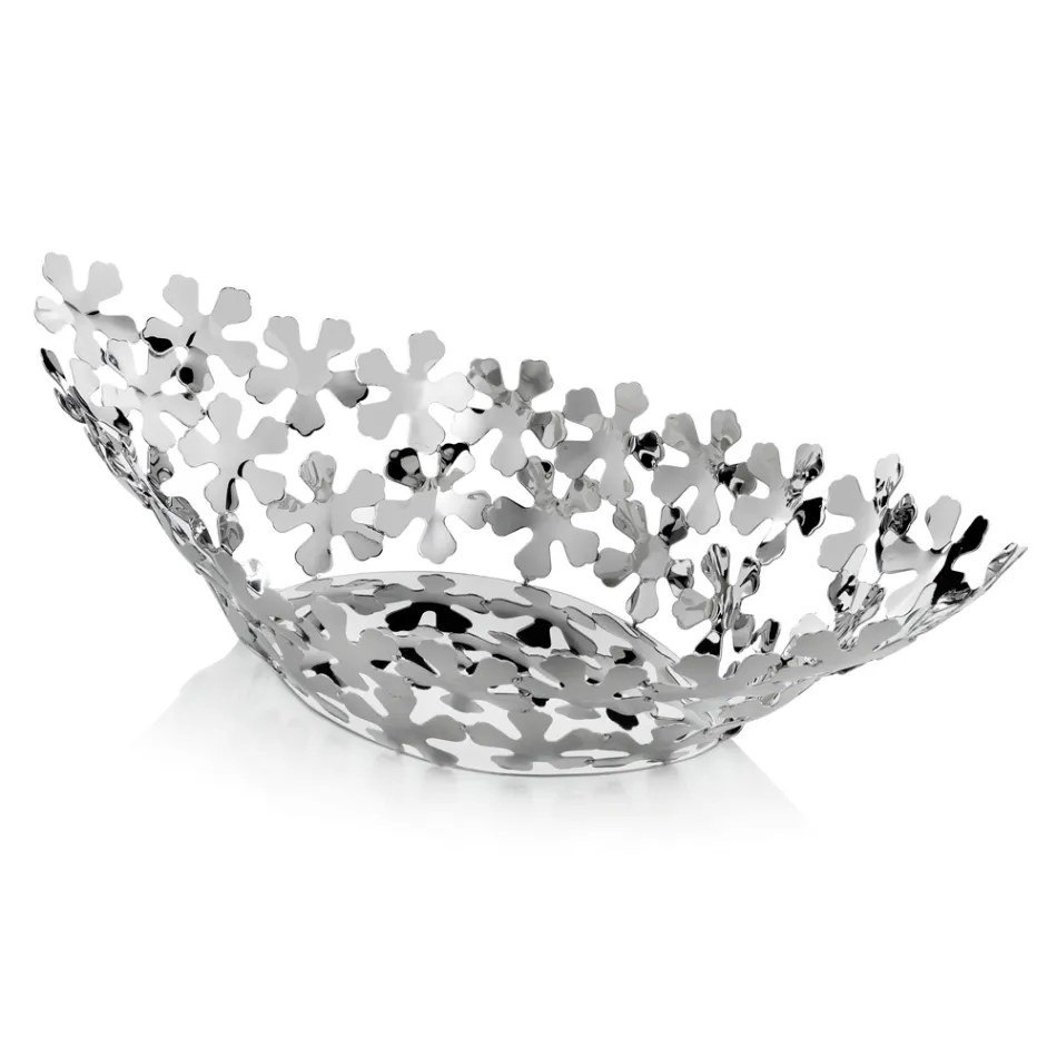 Silvermetalldesign mittpunkt med lyxiga blomsterdekorationer - Megghy Viadurini