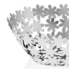 Design mittpunkt i silvermetall och lyxig blomsterdekoration - Terraceo Viadurini