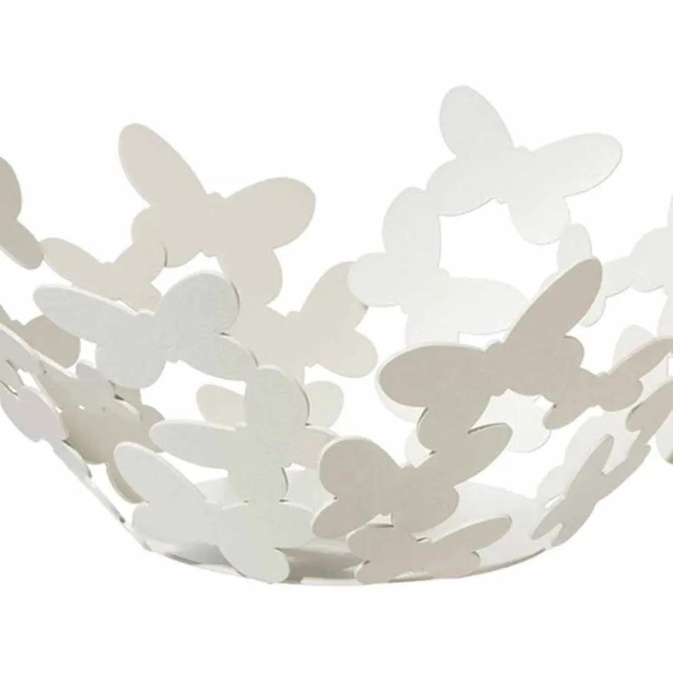 Vitt, beige eller elfenben järn design centerpiece gjord i Italien - Leiden Viadurini