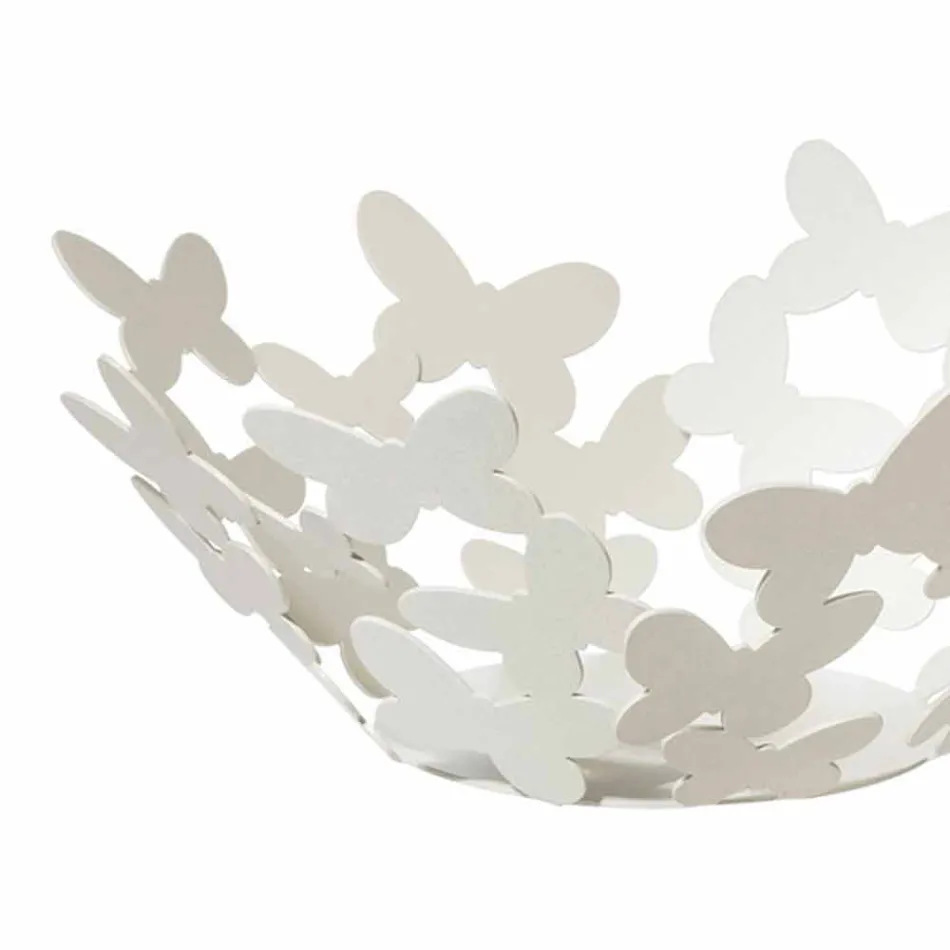 Vitt, beige eller elfenben järn design centerpiece gjord i Italien - Leiden Viadurini