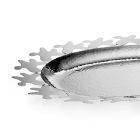 Silver Metal Design Centerpiece med dekorerad kant - Cordoba Viadurini