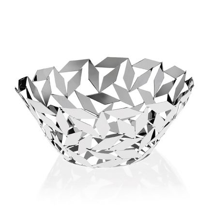 Elegant mittpunkt i silvermetall lyxiga geometriska dekorationer - Torresi Viadurini