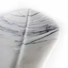 Mittpunkt i Arabescato-marmor med bladform tillverkad i Italien - Treviso Viadurini