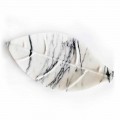 Mittpunkt i Arabescato-marmor med bladform tillverkad i Italien - Treviso