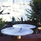 Mittpunkt i Brezza della Versilia marmor och metall tillverkad i Italien - Amabile Viadurini