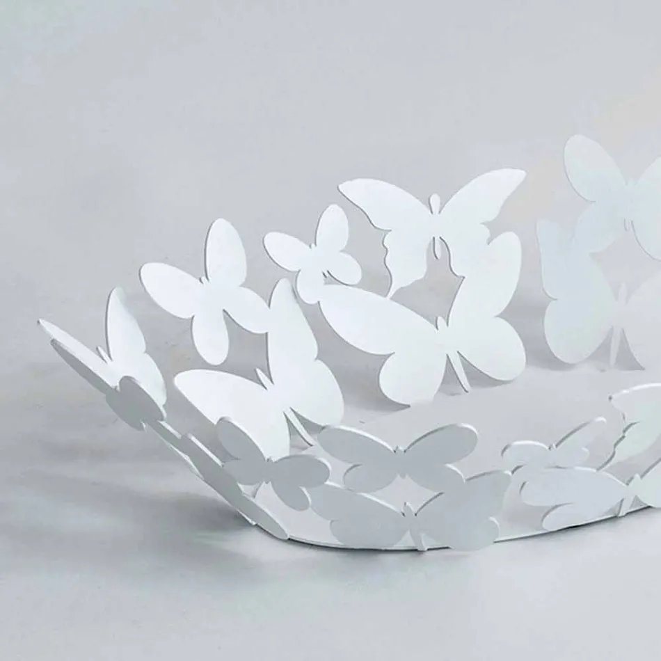 Modernt ovalt mittstycke i vitt eller beige järn tillverkat i Italien - Leiden Viadurini