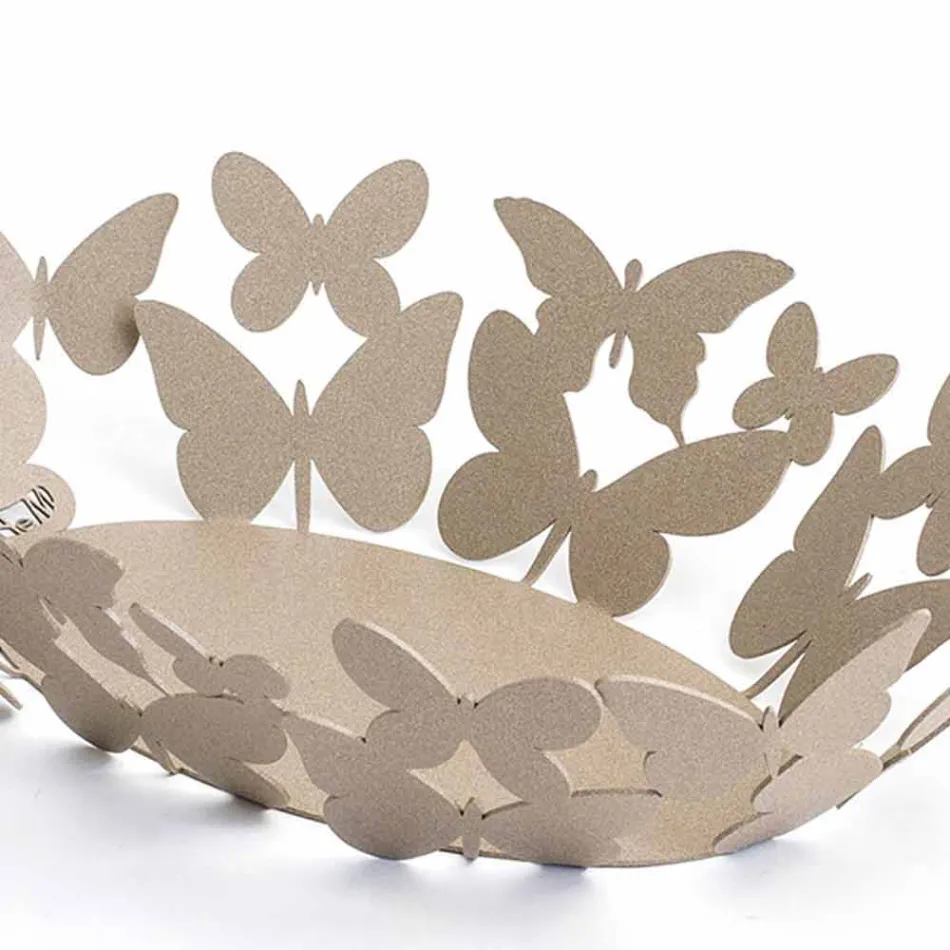 Modernt ovalt mittstycke i vitt eller beige järn tillverkat i Italien - Leiden Viadurini