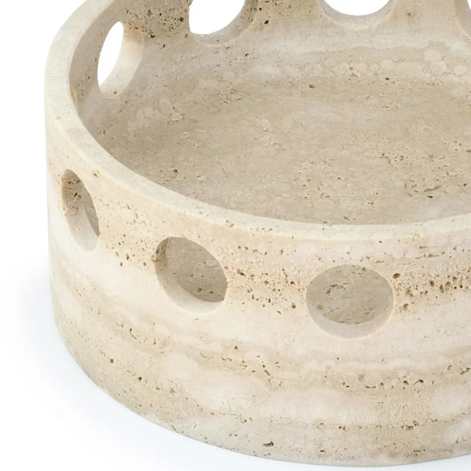 Satin marmor mittstycke/ficka bricka tillverkad i Italien - Hinata Viadurini