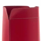 Avfallspapperskorgen gjord i Italien i regenererat canisterläder Viadurini