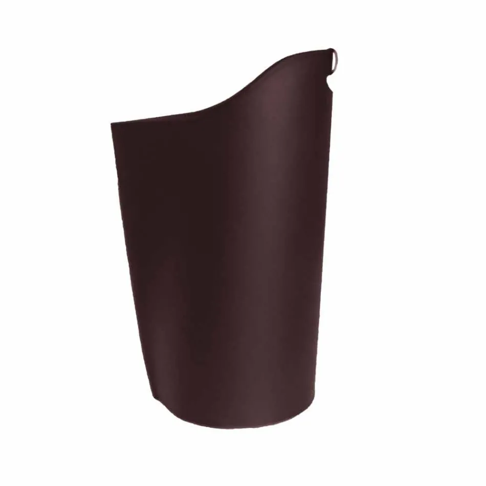 Inomhuspelletshållare korg läder 15 kg Sapel konstruktion Viadurini