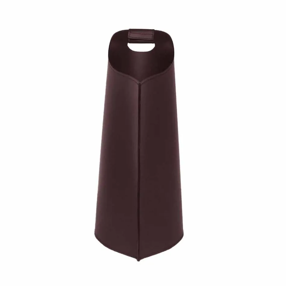 Inomhuspelletshållare korg läder 15 kg Sapel konstruktion Viadurini