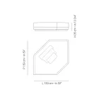 Trädgårdsschäslong hörn i tyg Made in Italy - Rubik Viadurini