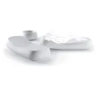 Design utomhus schäslong i vit polyeten Tillverkad i Italien - Ervin Viadurini