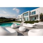 Design utomhus schäslong i vit polyeten Tillverkad i Italien - Ervin Viadurini
